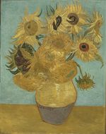 Still Life Vase with Twelve Sunflowers